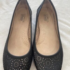 Croft & Barrow Black Laser-Cut Flats - Brand New, Never Worn